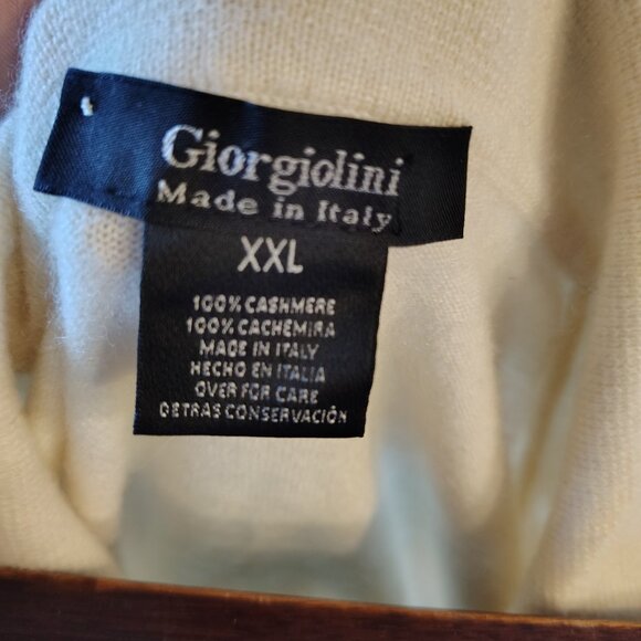 Giorgiolini Men's 100% Cashmere Collared Button Long Sleeve Sweater Size XL - Picture 3 of 3
